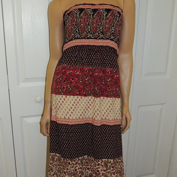 ANGIE Size Small Bohemian Maxi Full Length Dress - Picture 4 of 5